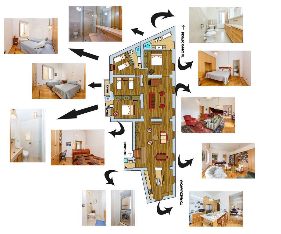 רומא Habitat'S Navona 4Br Apartment מראה חיצוני תמונה